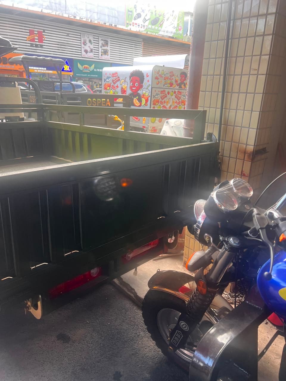 OSPEA Heavy-Duty 200CC Motorized Cargo Tricycle (Aboboyaa) with Enclosed Cabin Image 1