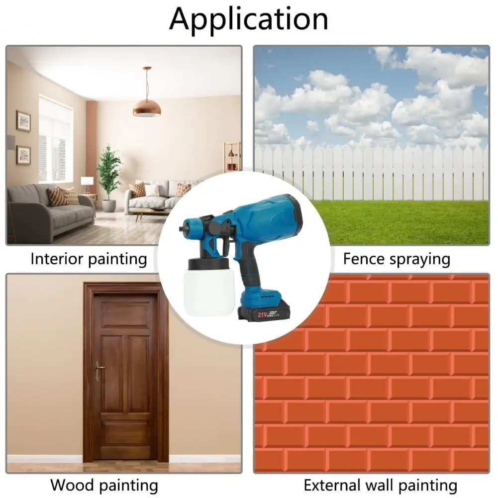 Mini Paint Sprayer Long-Spray Distance 3 Spray Patterns, Rechargeable Multipurpose... image 4