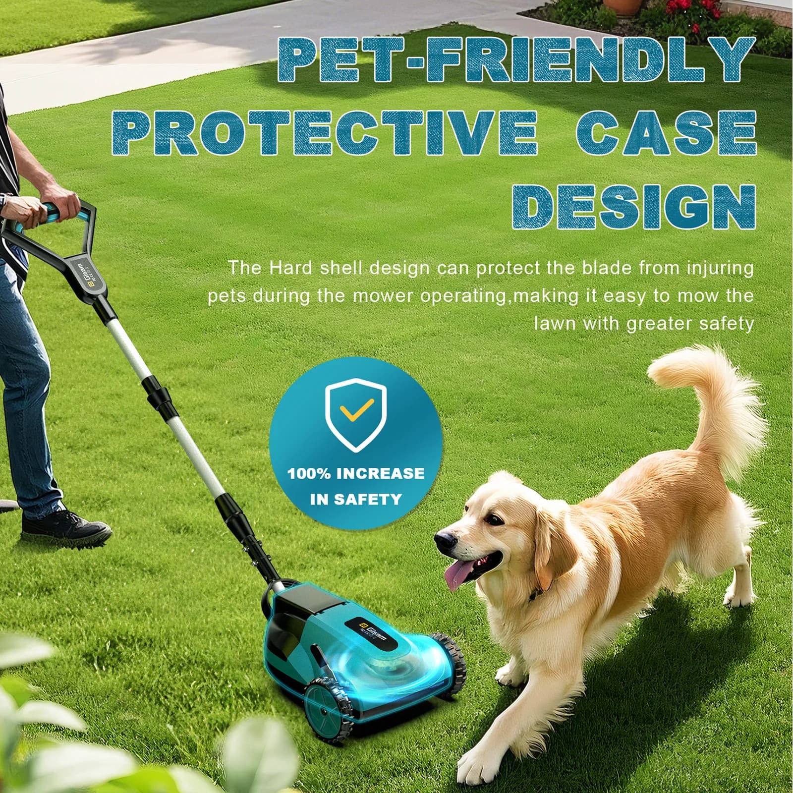 Gisam 46000RPM Brushless Electric Lawn Mower Cordless Grass Trimmer 3 Height Adjustments Garden Tool For Makita 18V Battery Pin