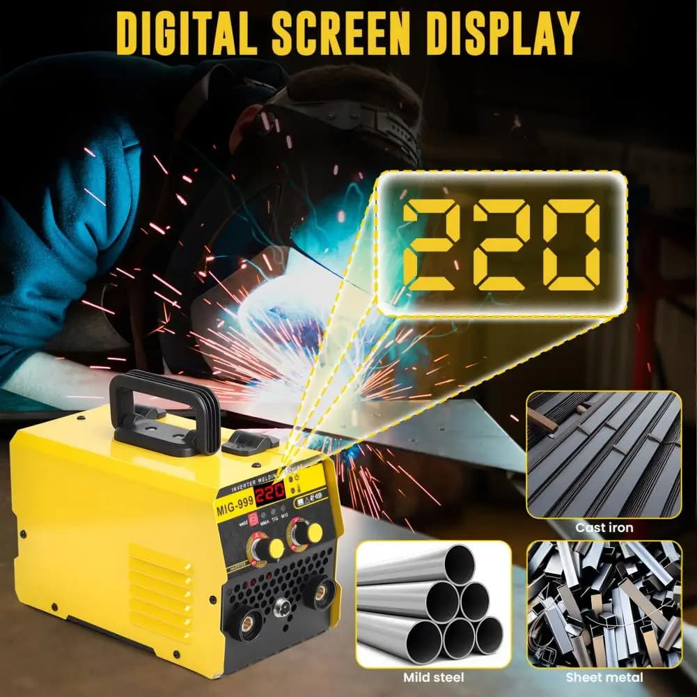 3-in-1 Gasless MIG Welder Machine, 140A Portable Welding Kit for Home, 110V/220V Dual Voltage Welding Machine