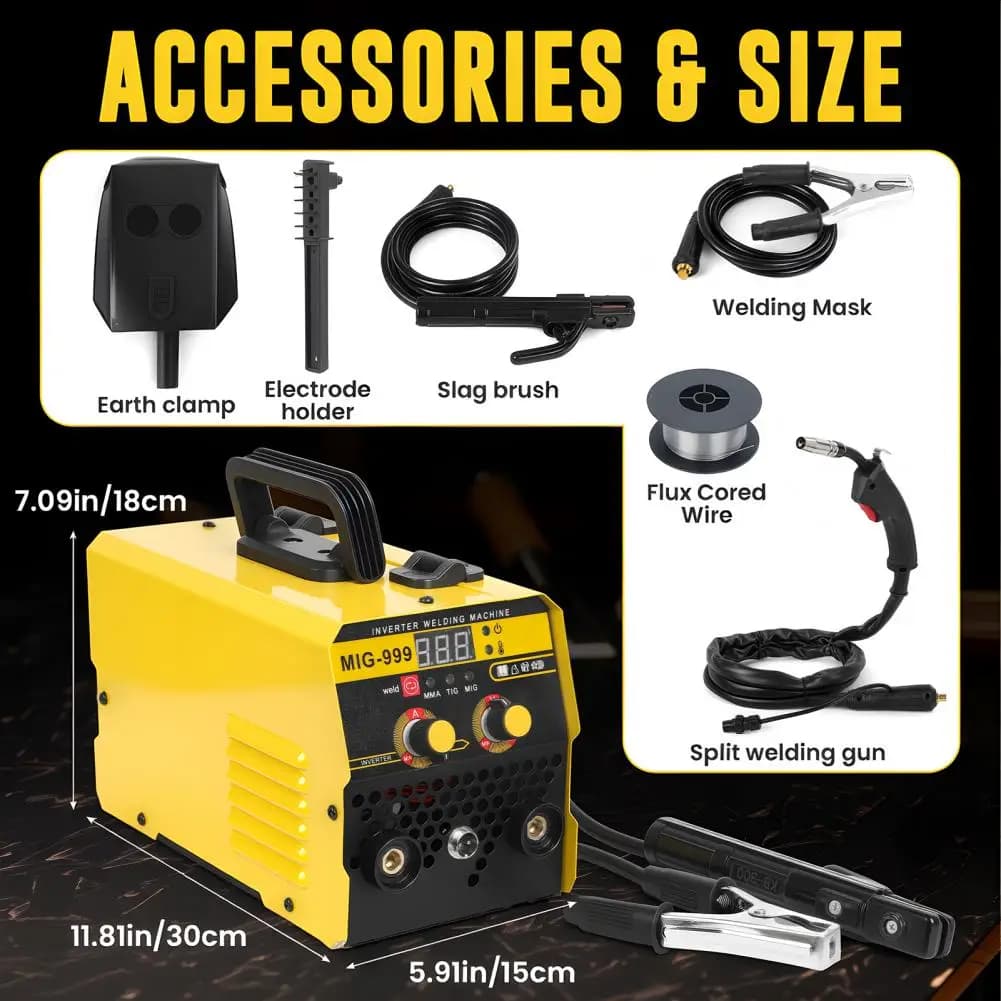 3-in-1 Gasless MIG Welder Machine, 140A Portable Welding Kit for Home, 110V/220V Dual Voltage Welding Machine