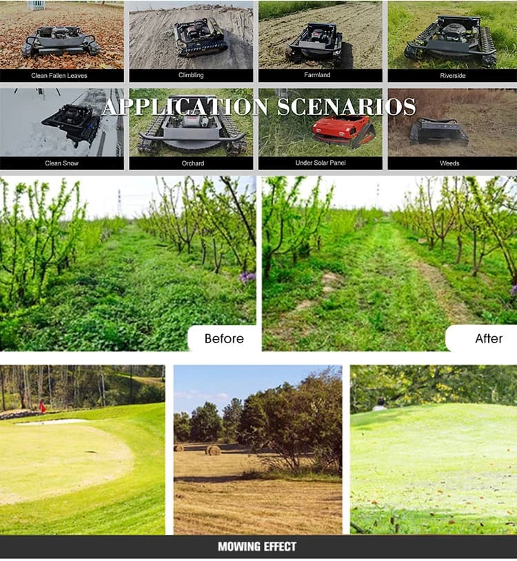 Customized Remote Control Lawn Mower 4-stroke High Torque Self-propelled Lawn Mower with Grass Collecting Bucket for Garden Use