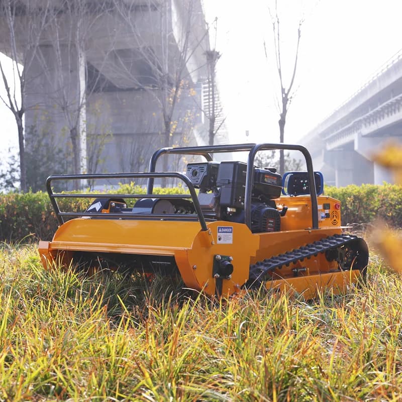 Customized CE EPA Certified Remote Control Grass Cutting Crushing Robot Flail Lawn Mower Self-Propelled for Orchard Farm Lawn
